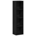 | Bücherregal | Holzwerkstoff Schwarz Eichen-Optik