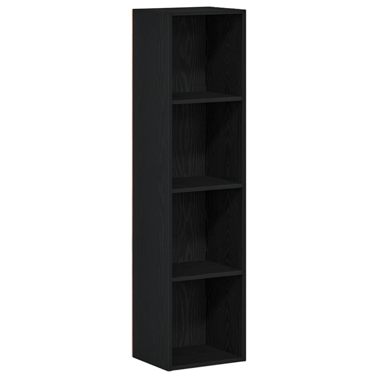 | Bücherregal | Holzwerkstoff Schwarz Eichen-Optik