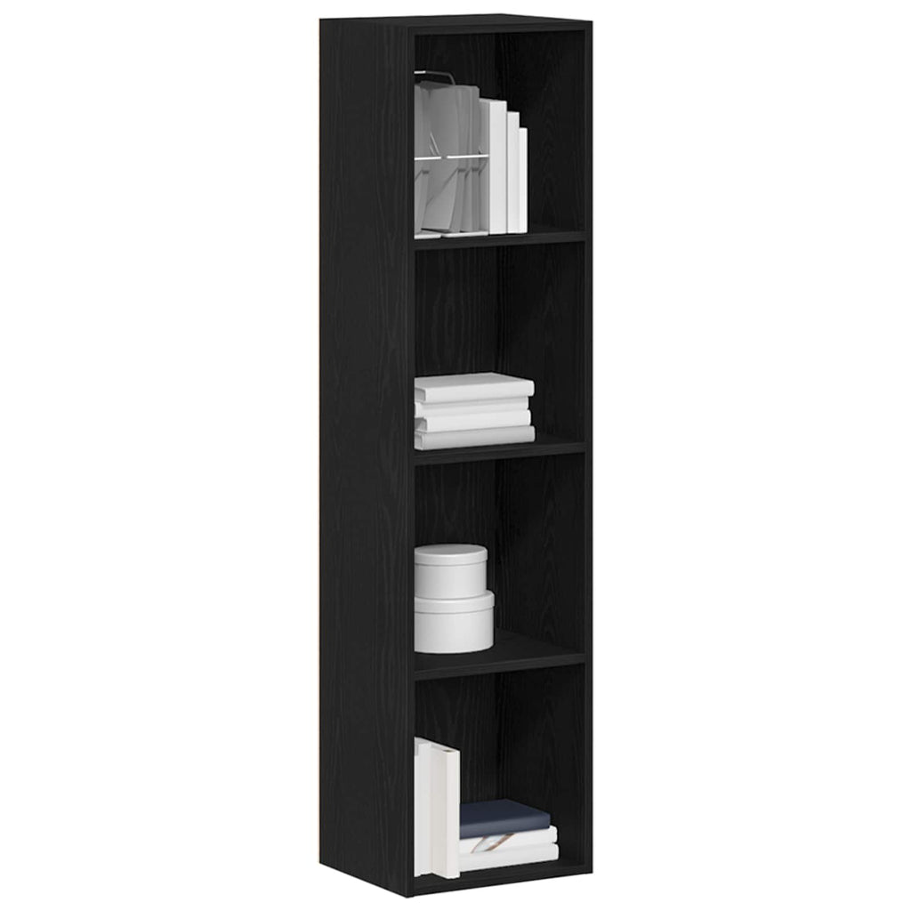 | Bücherregal | Holzwerkstoff Schwarz Eichen-Optik