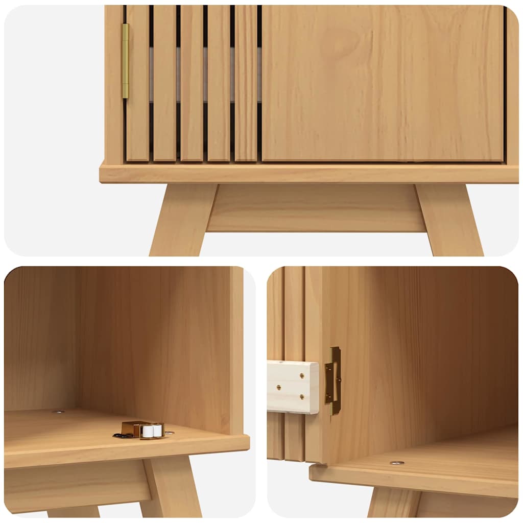 Badezimmerschrank Mit Regal Olden Braun 35 X 30 X 159 Cm Gelb
