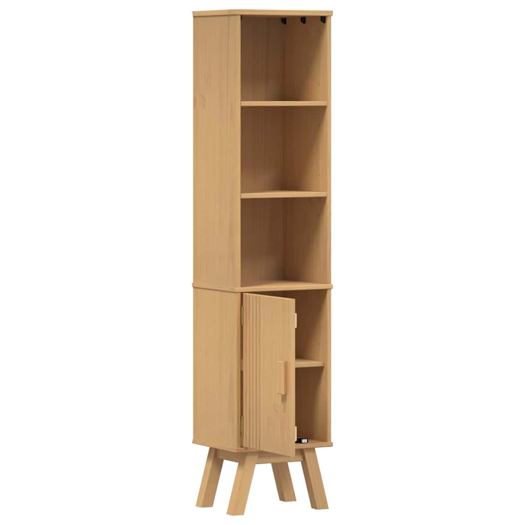 Badezimmerschrank Mit Regal Olden Braun 35 X 30 X 159 Cm Gelb