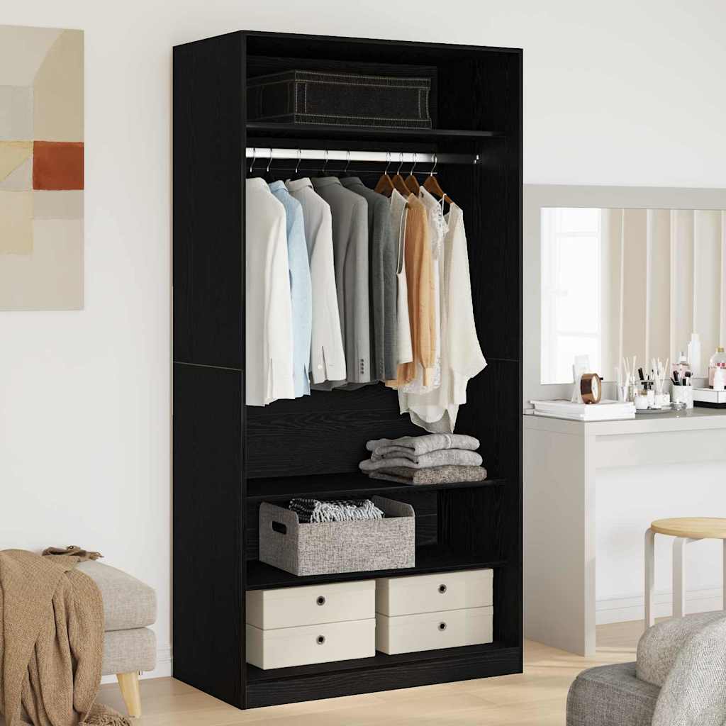 Kleiderschrank Artisan-Eiche Holzwerkstoff Schwarz Eichen-Optik