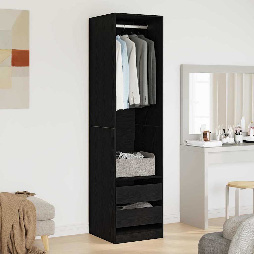 Kleiderschrank Artisan-Eiche Holzwerkstoff Schwarz Eichen-Optik