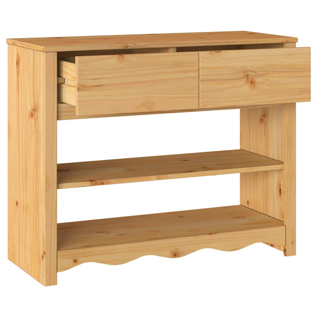 Konsolentisch Mit Schubladen Drammen Eiche 89,5 X 37 X 73 Cm