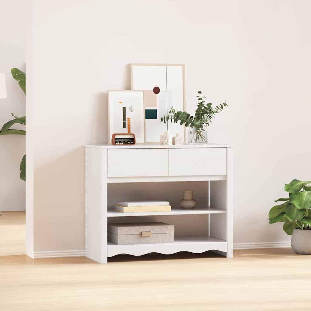 Konsolentisch Mit Schubladen Drammen Eiche 89,5 X 37 X 73 Cm
