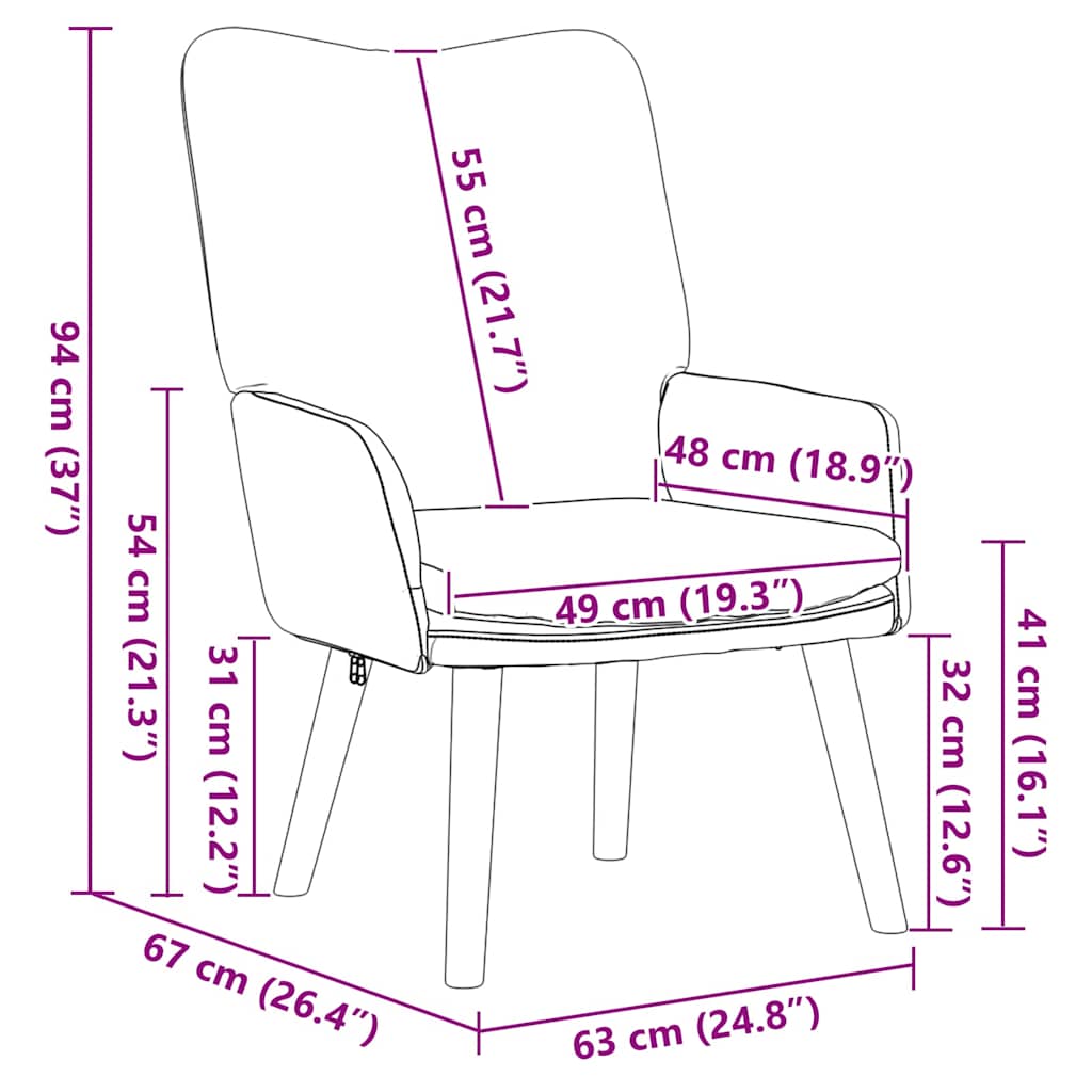 Sessel 63 X 67 X 94 Cm Schafstoff Und Sperrholz
