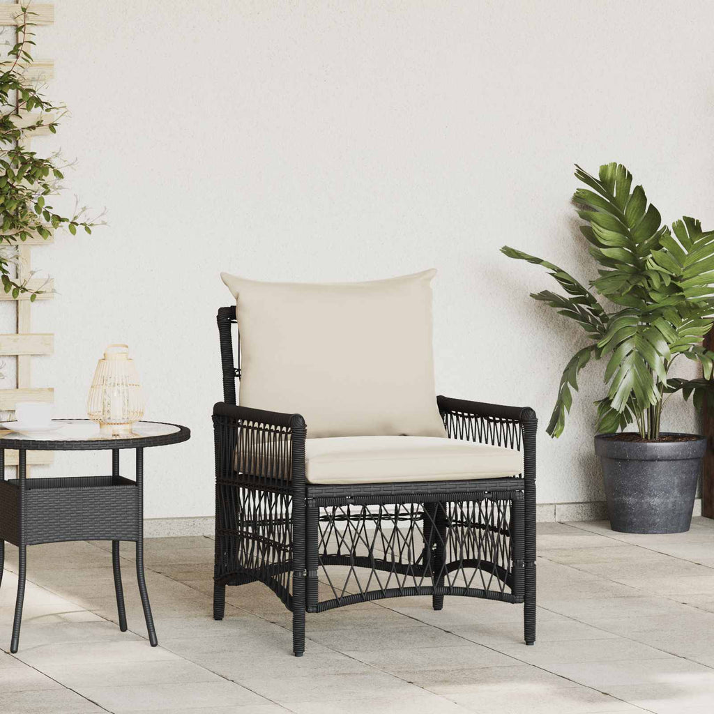 Gartenstuhl Mit Kissen Beige 73 X 61 X 77 Cm Poly-Rattan