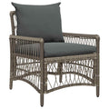 Gartenstuhl Mit Kissen Beige 73 X 61 X 77 Cm Poly-Rattan