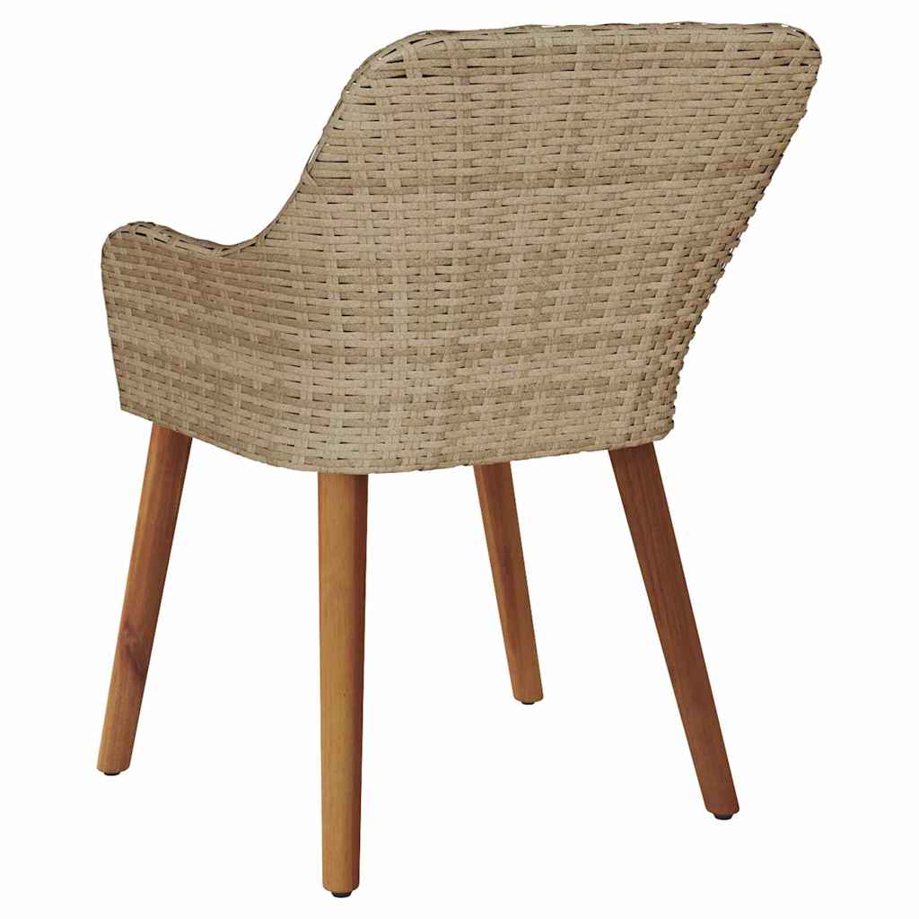 Gartenstuhl 2 Pcs 62,5 X 55 X 82 Cm Poly-Rattan