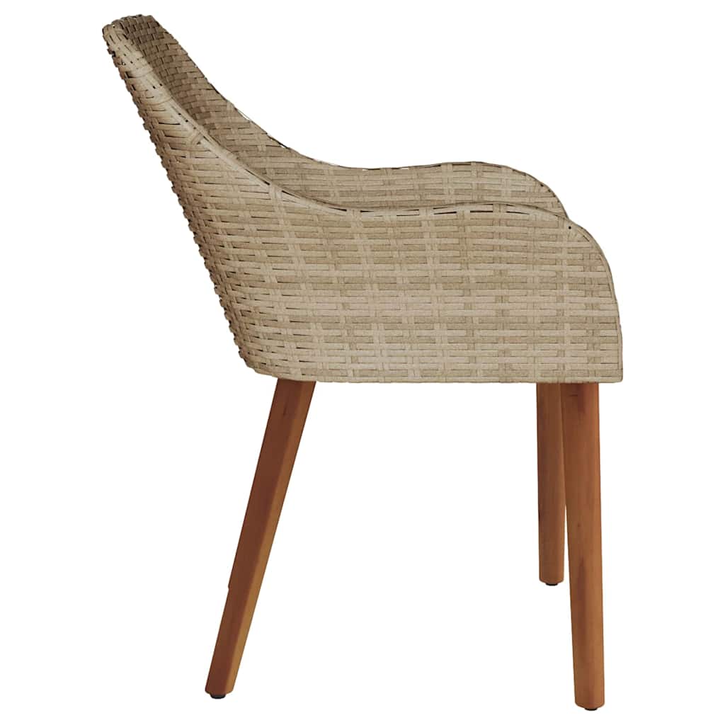 Gartenstuhl 2 Pcs 62,5 X 55 X 82 Cm Poly-Rattan