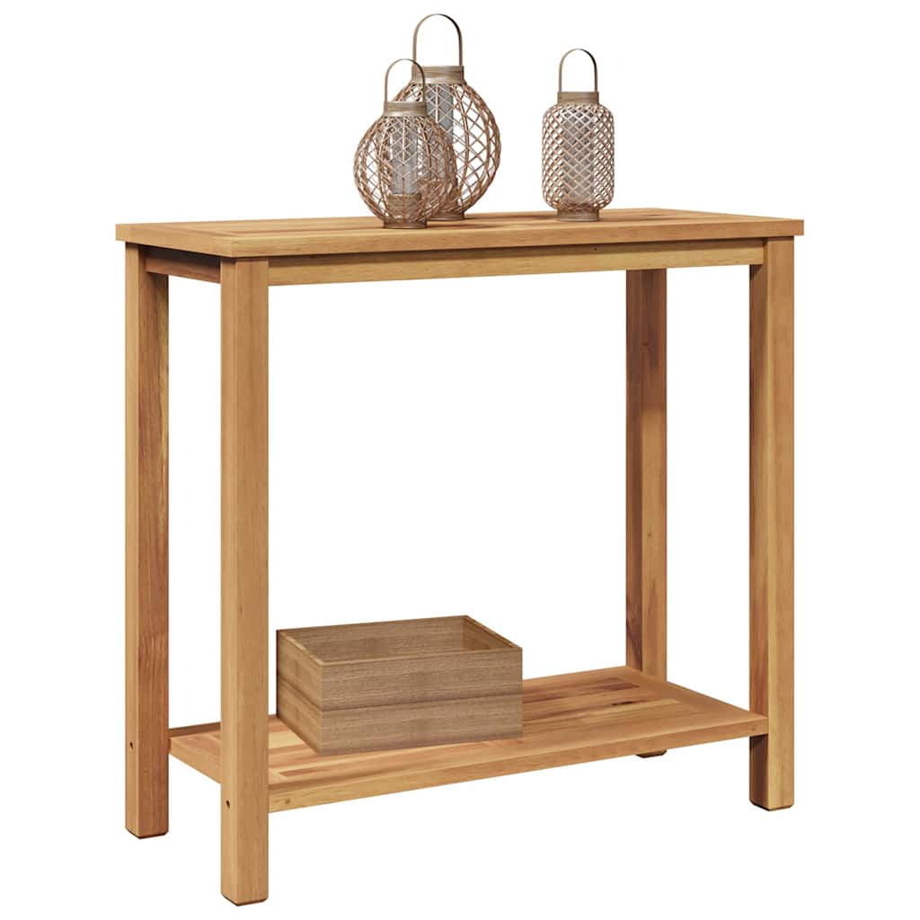 Konsolentisch Braun 85 X 35 X 75 Cm Massivholz Teak