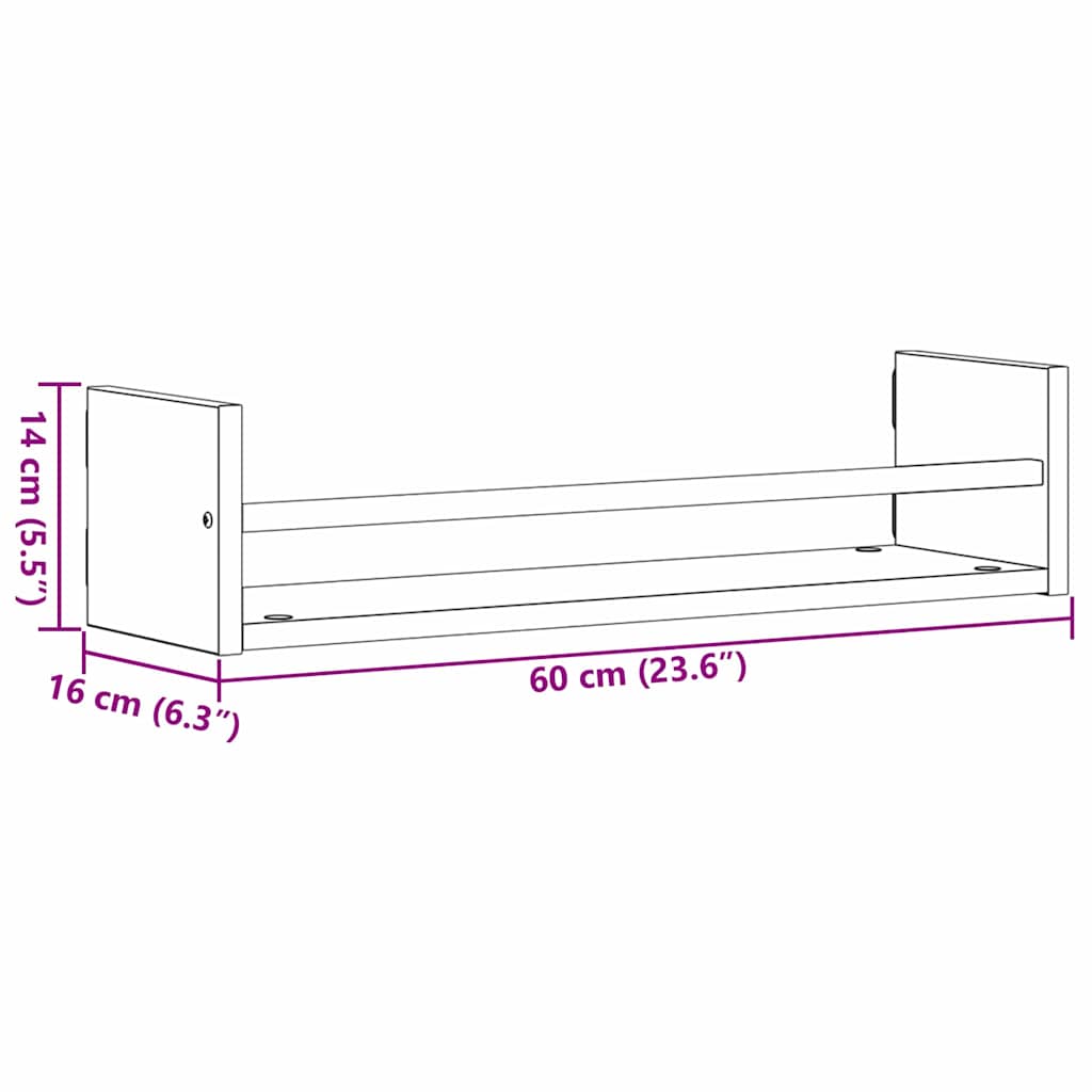 Wandregal Wandmontiert 2 Pcs