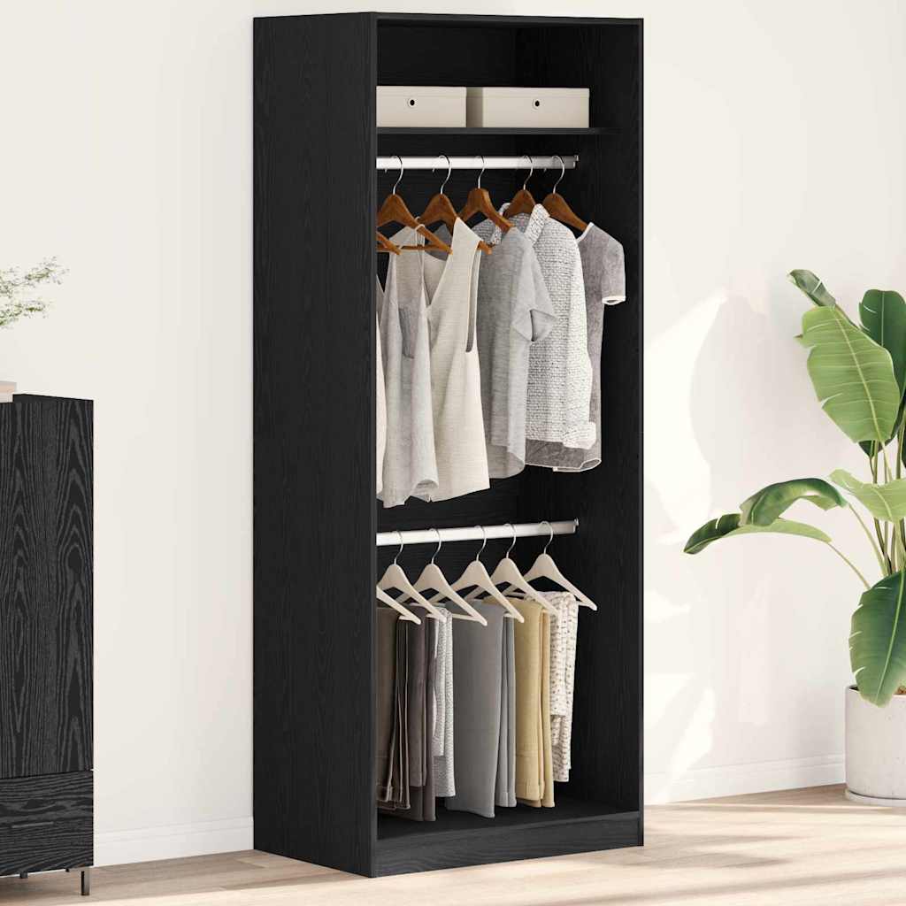 Kleiderschrank Artisan-Eiche Holzwerkstoff Schwarz Eichen-Optik
