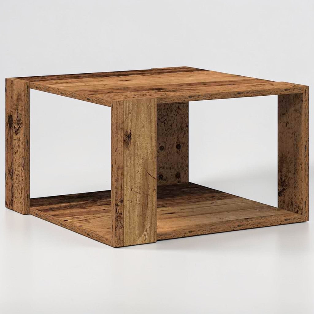 Moderner Couchtisch aus Holzwerkstoff – Altholz , 51,5×51,5×30 cm
