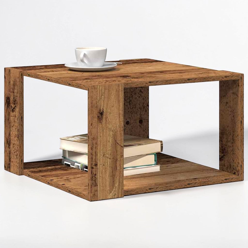 Moderner Couchtisch aus Holzwerkstoff – Altholz , 51,5×51,5×30 cm