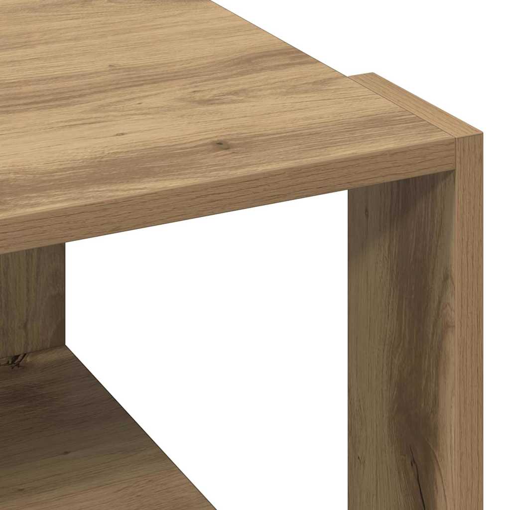 Moderner Couchtisch aus Holzwerkstoff – Artisan-Eiche , 51,5×51,5×30 cm