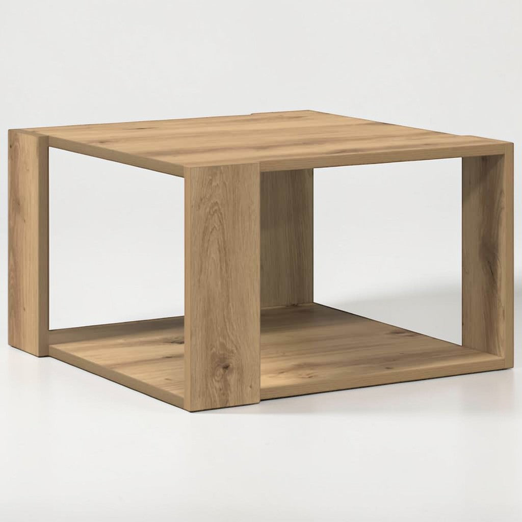 Moderner Couchtisch aus Holzwerkstoff – Artisan-Eiche , 51,5×51,5×30 cm