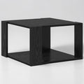 Moderner Couchtisch aus Holzwerkstoff – Schwarz-Eichen-Optik, 51,5×51,5×30 cm