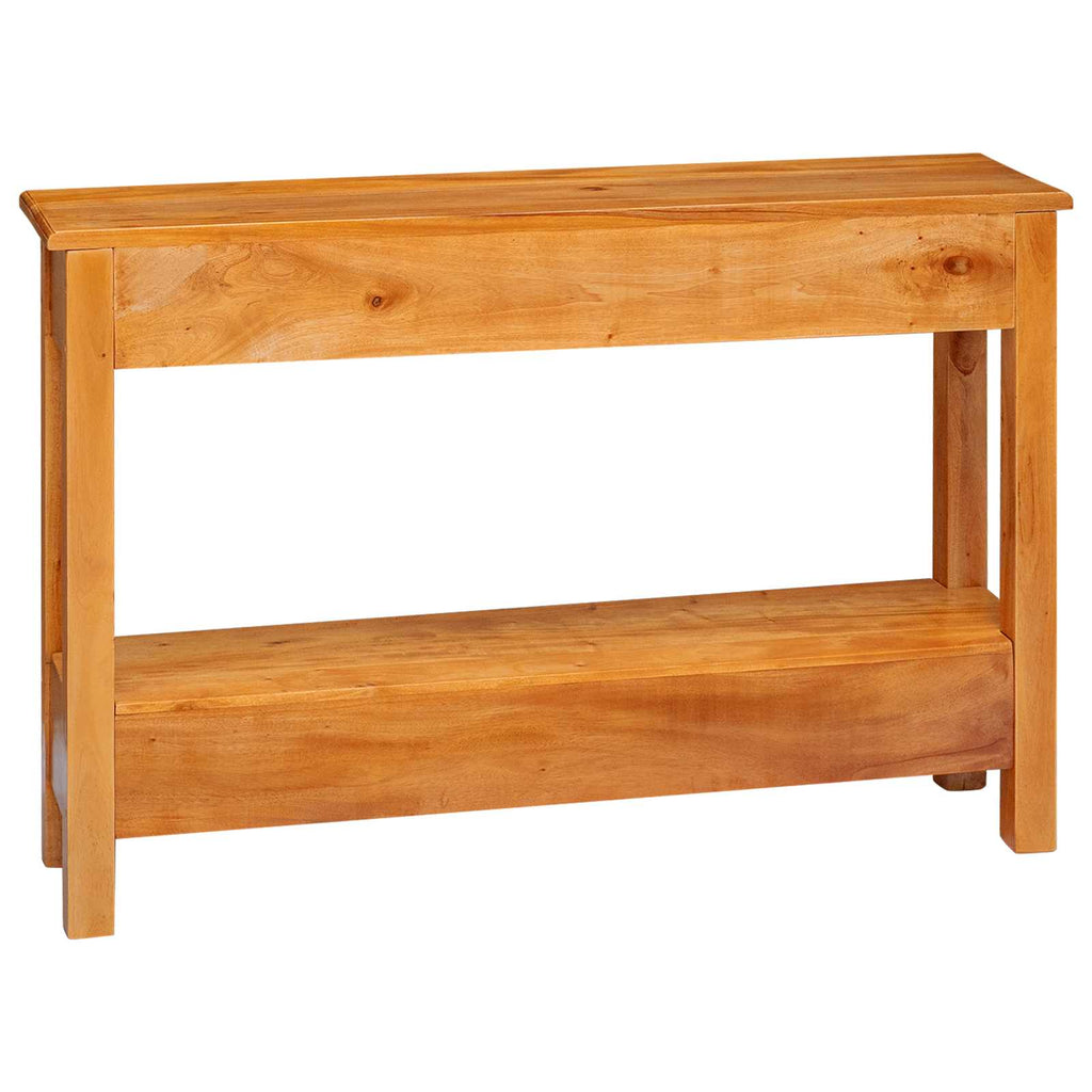 Konsolentisch Natur 115 X 32 X 76 Cm Massives Mahagoni Holz