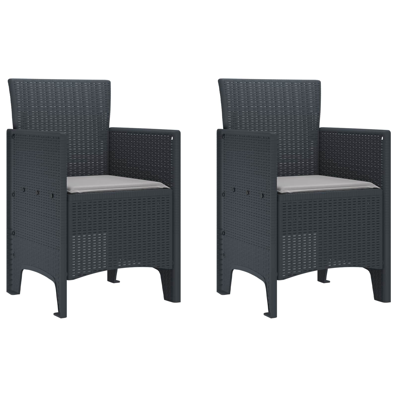 Gartenstuhl 2 Pcs 53 X 49 X 85 Cm Polypropylen