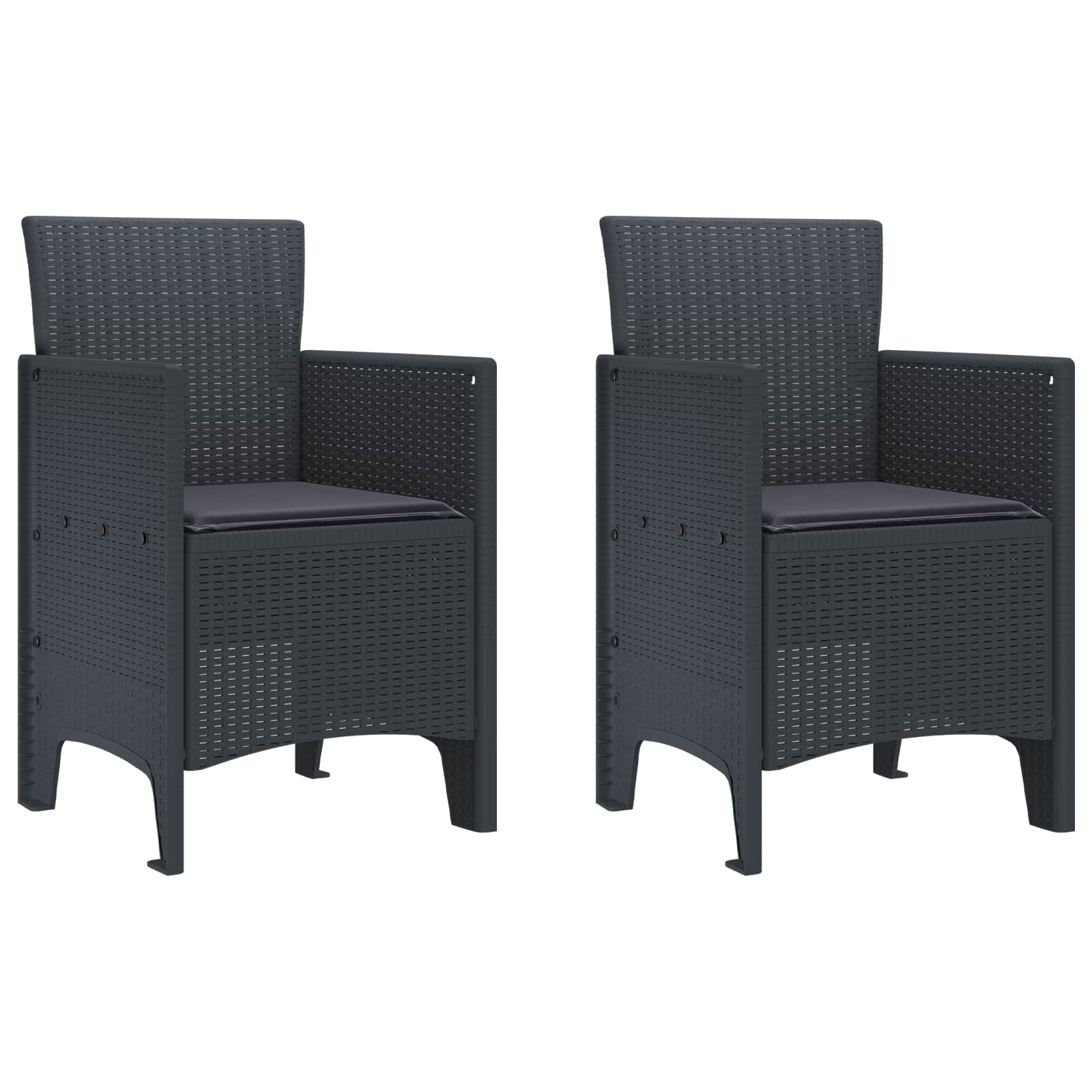Gartenstuhl 2 Pcs 53 X 49 X 85 Cm Polypropylen