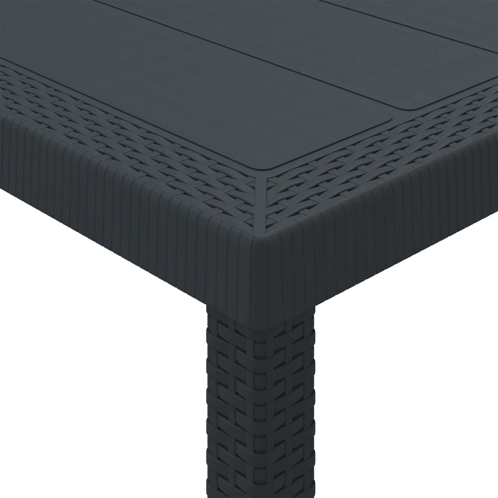 Gartentisch 100 X 100 X 73 Cm Poly-Rattan