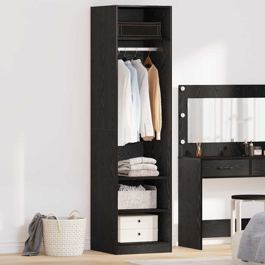 Kleiderschrank Artisan-Eiche Holzwerkstoff Schwarz Eichen-Optik