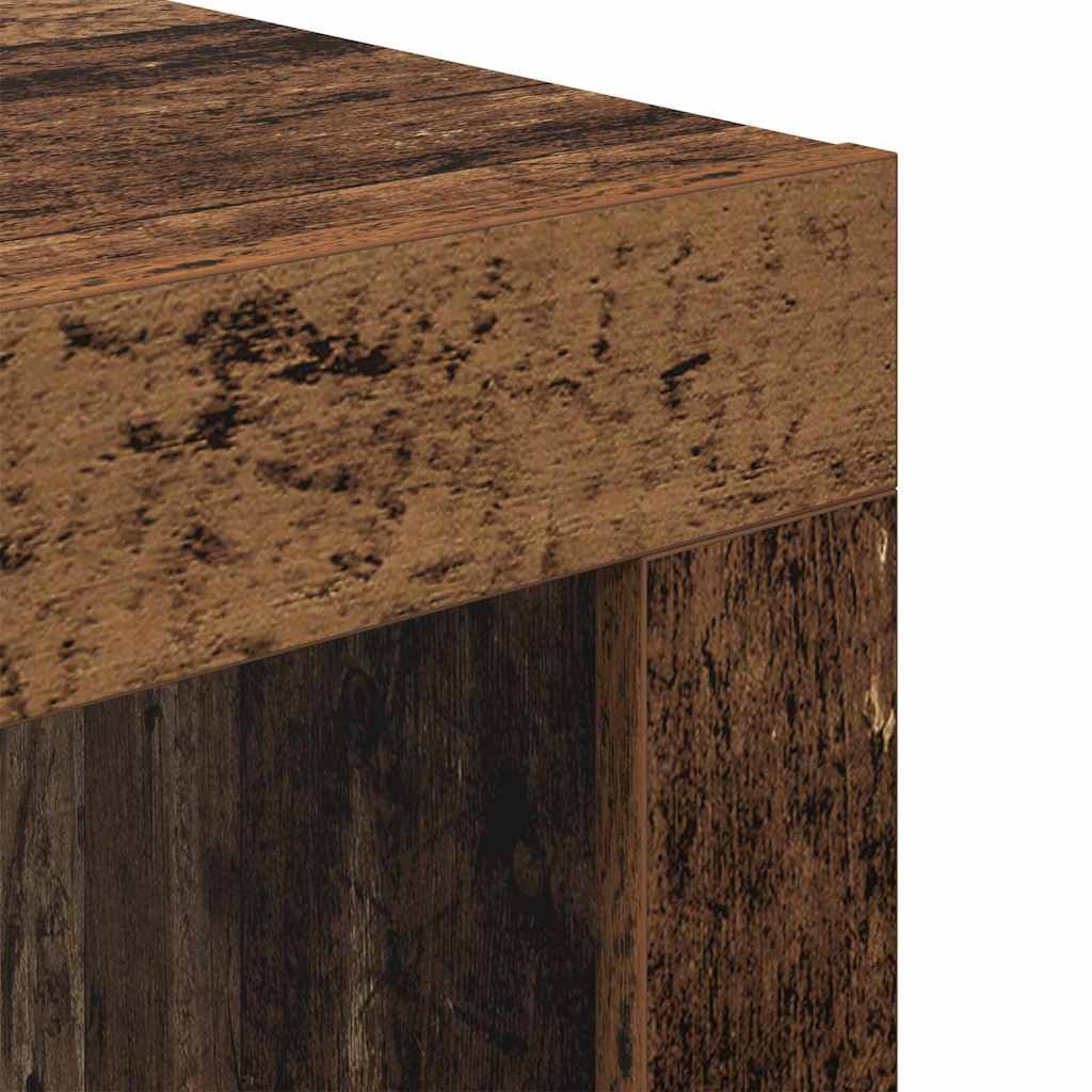Quadratischer Wohnzimmertisch in Altholz – 100×100×35 cm, robust & modern
