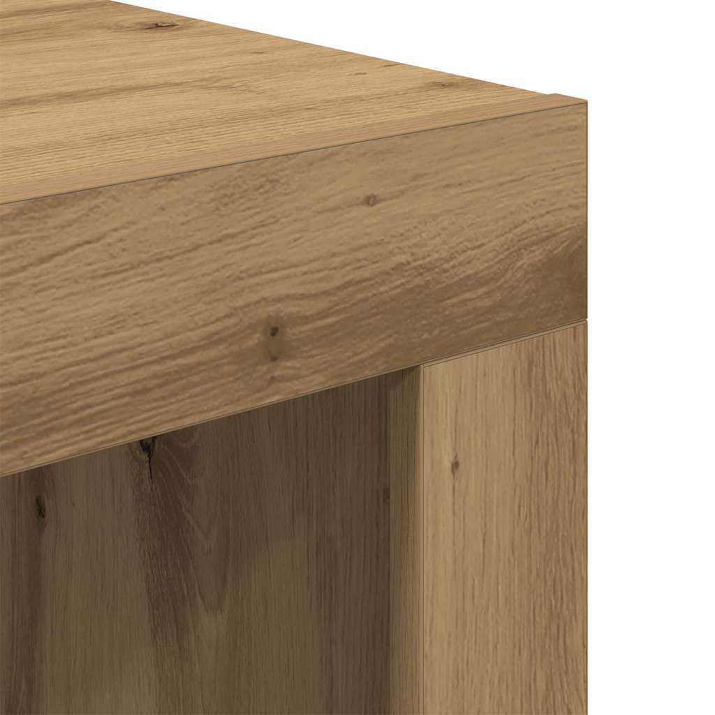 Quadratischer Wohnzimmertisch in Artisan-Eiche – 50×50×35 cm, robust & modern