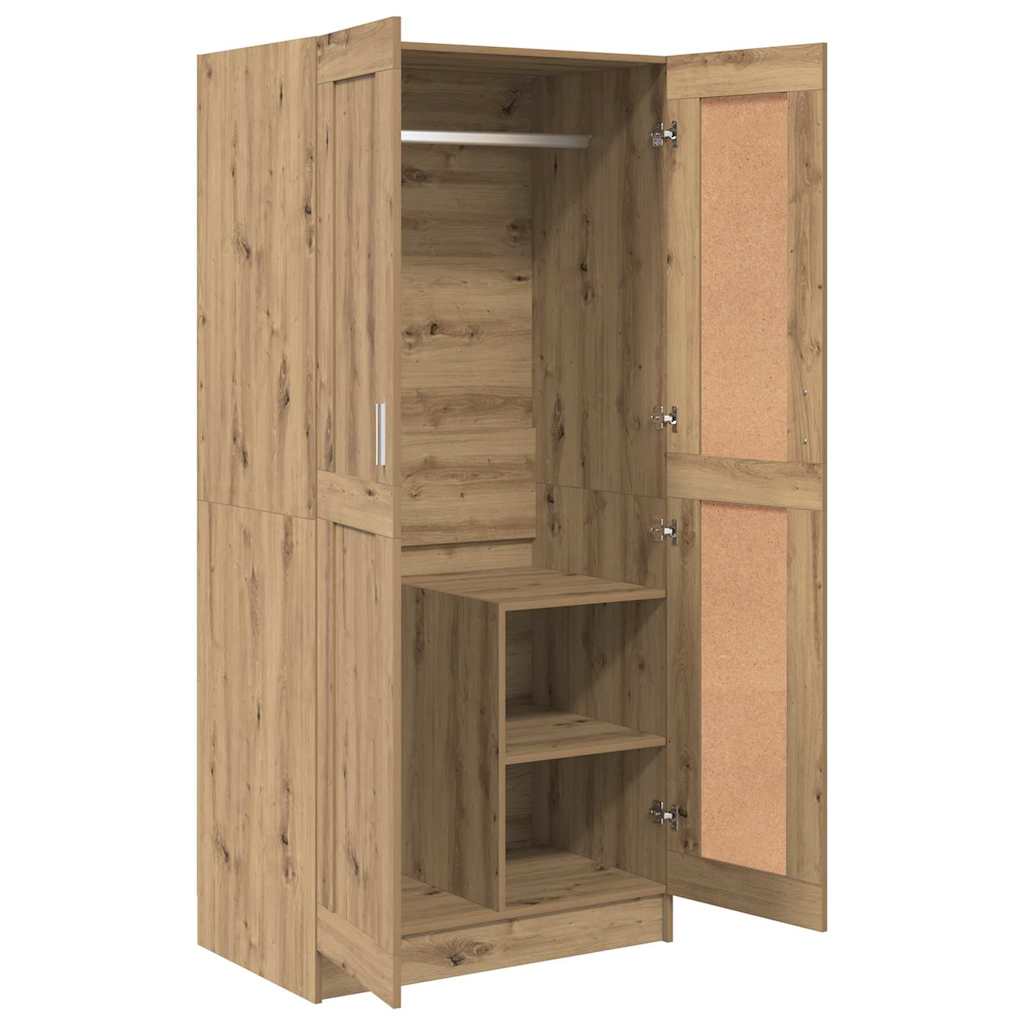 Drehtürenschrank aus Holzwerkstoff Artisan-Eiche 82,5 x 51,5 x 180 cm