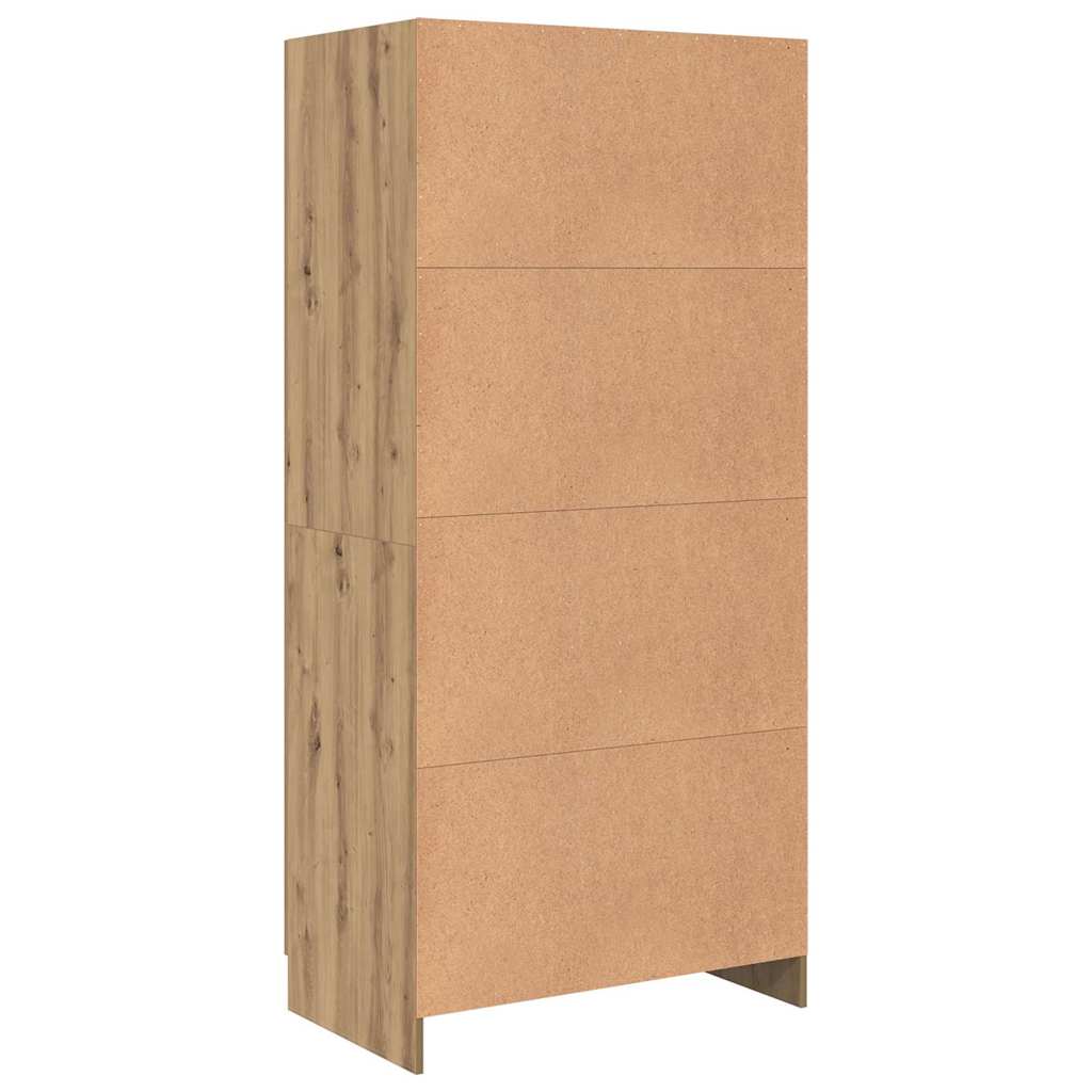 Drehtürenschrank aus Holzwerkstoff Artisan-Eiche 82,5 x 51,5 x 180 cm
