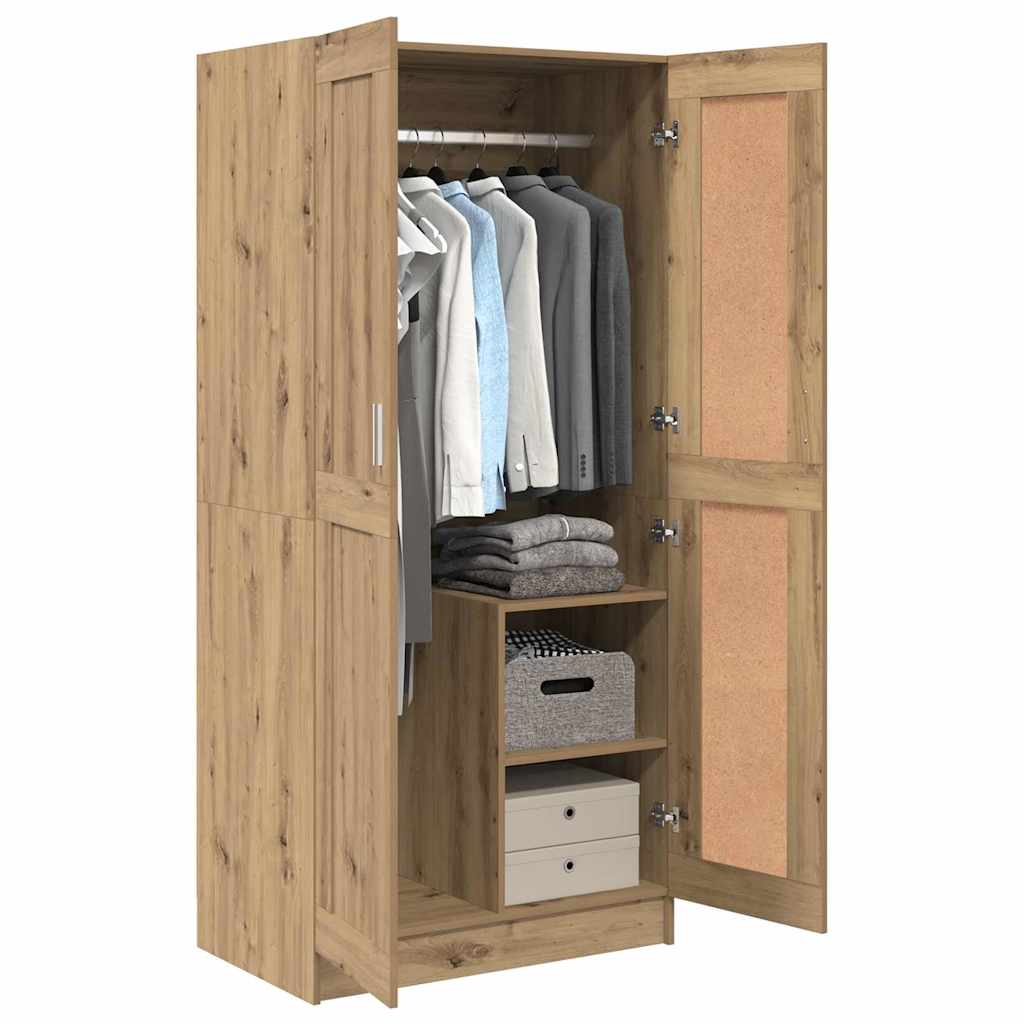 Drehtürenschrank aus Holzwerkstoff Artisan-Eiche 82,5 x 51,5 x 180 cm
