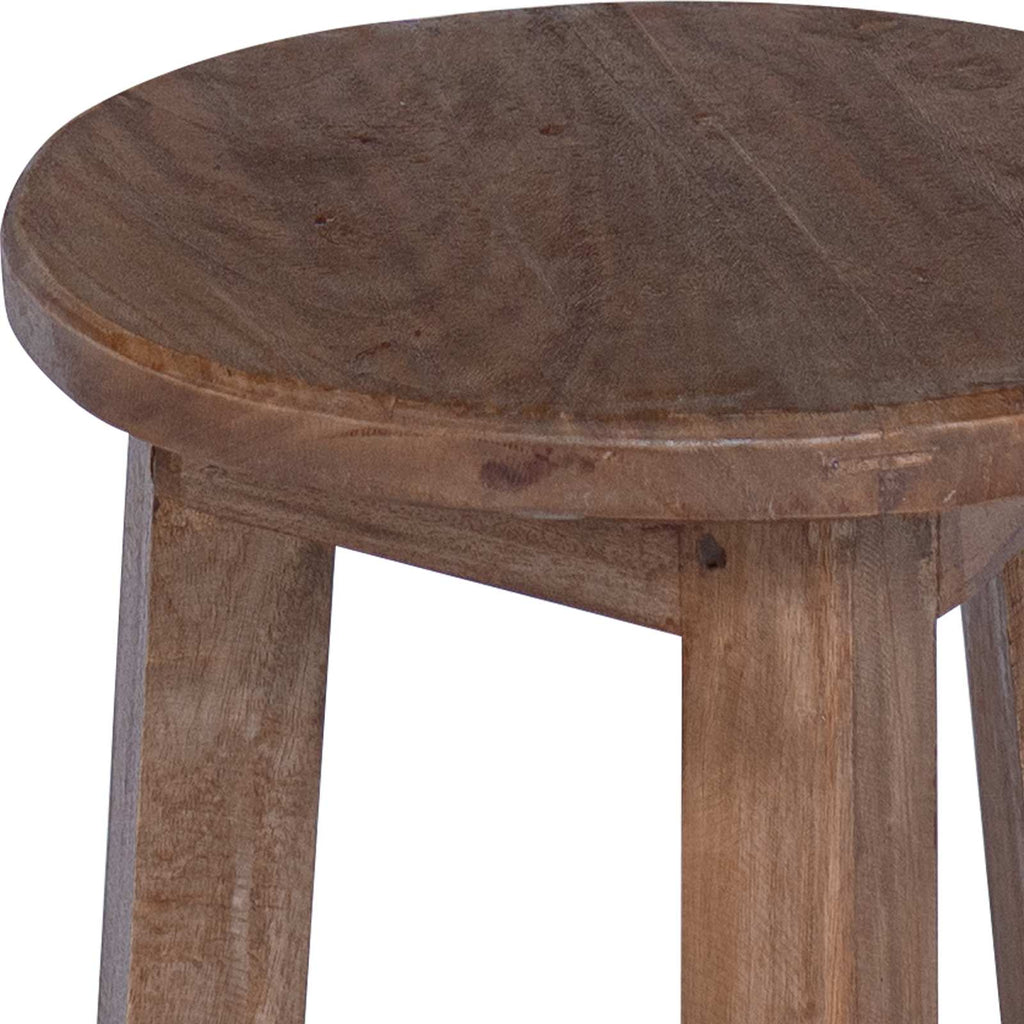 Hocker Natur 28 X 28 X 50 Cm Mahagoni Holz