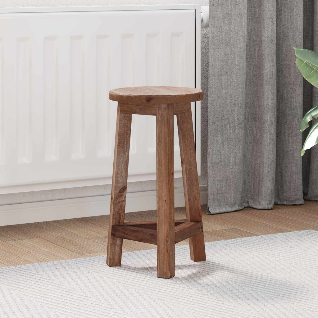 Hocker Natur 28 X 28 X 50 Cm Mahagoni Holz