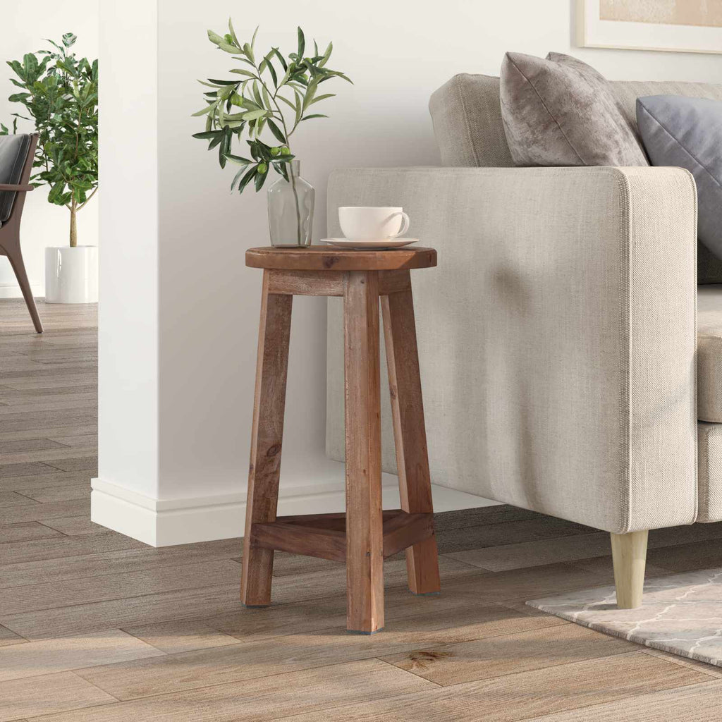 Hocker Natur 28 X 28 X 50 Cm Mahagoni Holz