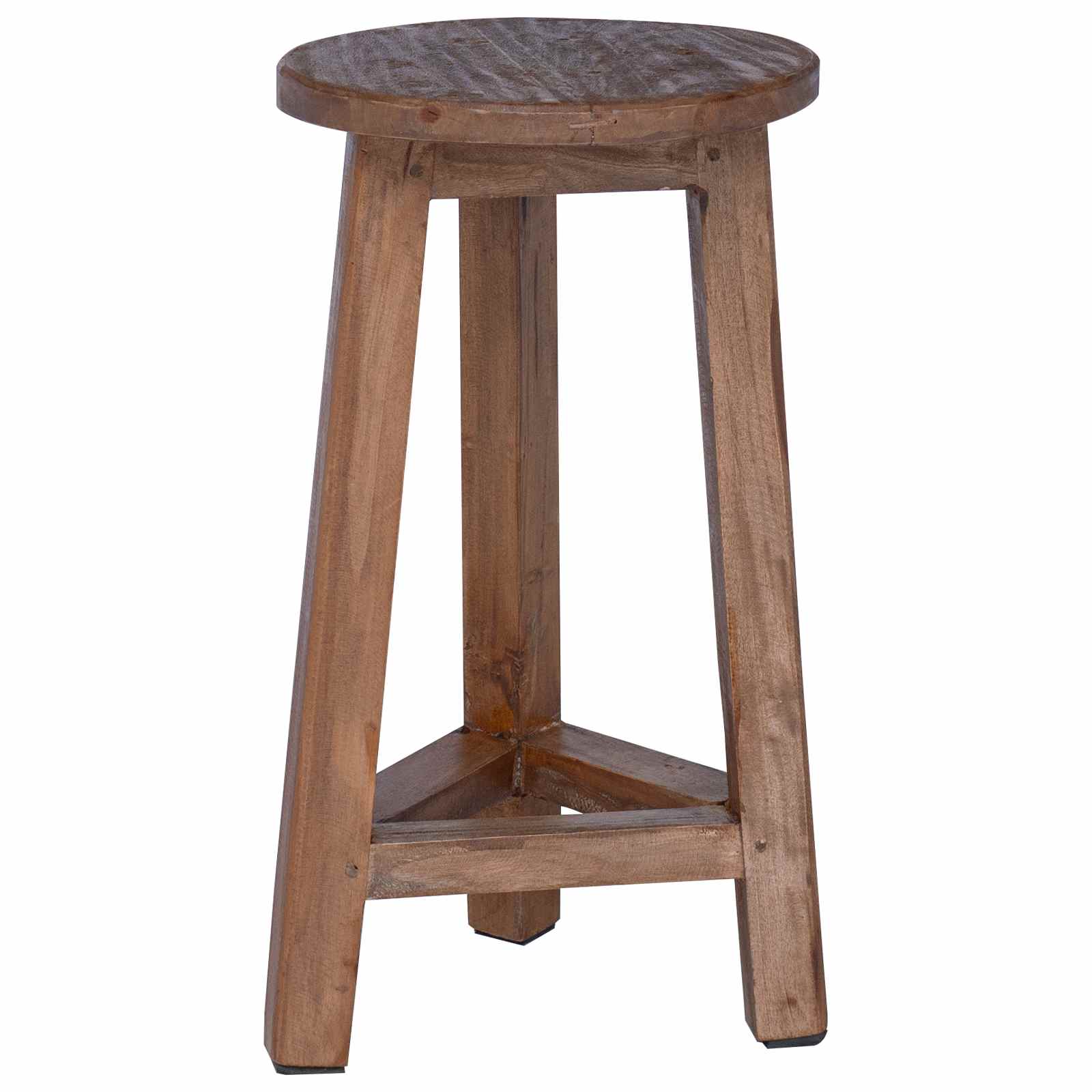 Hocker Natur 28 X 28 X 50 Cm Mahagoni Holz