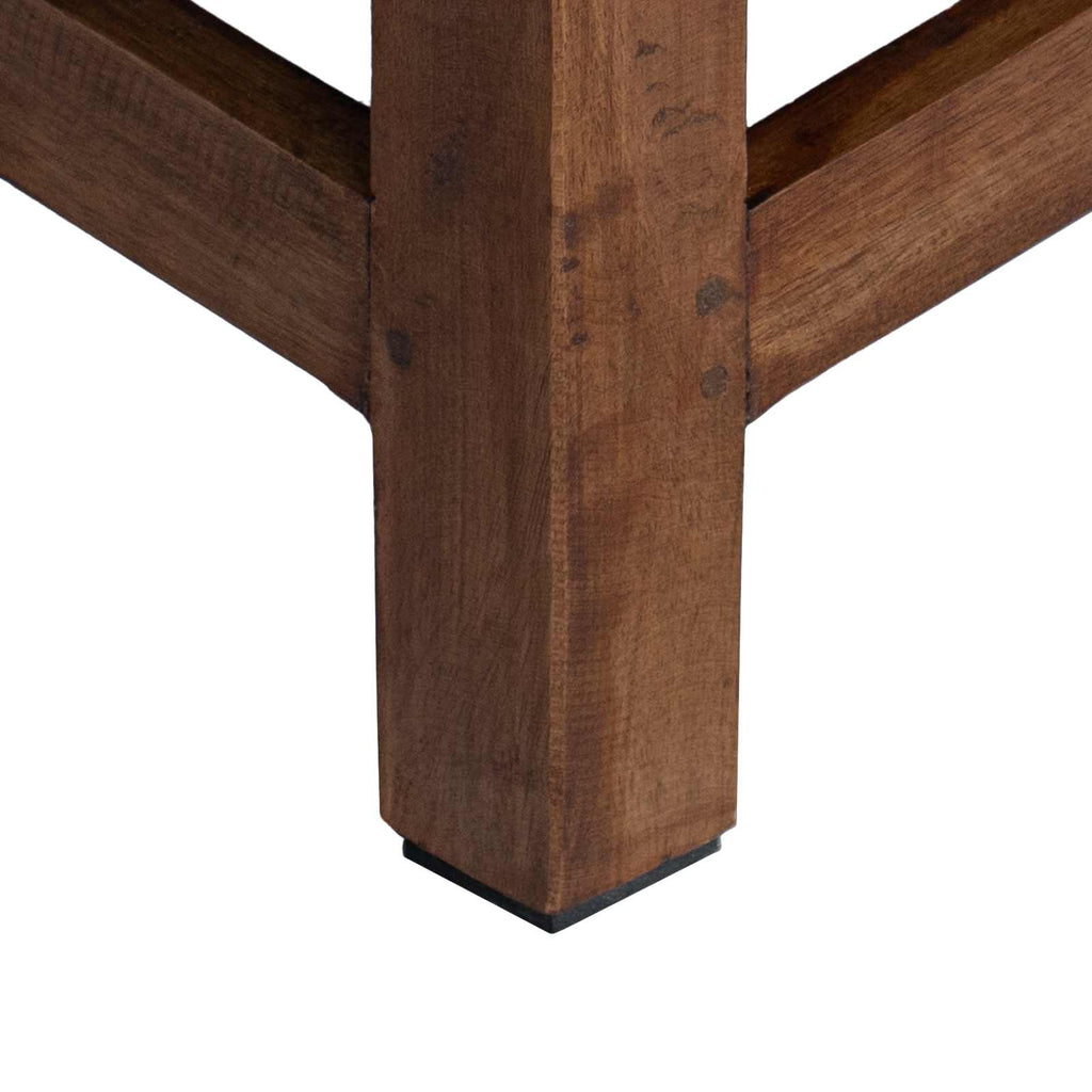Hocker Natur 26 X 26 X 26 Cm Mahagoni Holz