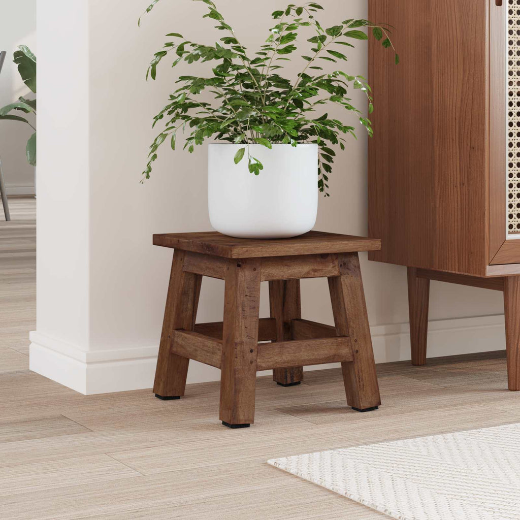 Hocker Natur 26 X 26 X 26 Cm Mahagoni Holz