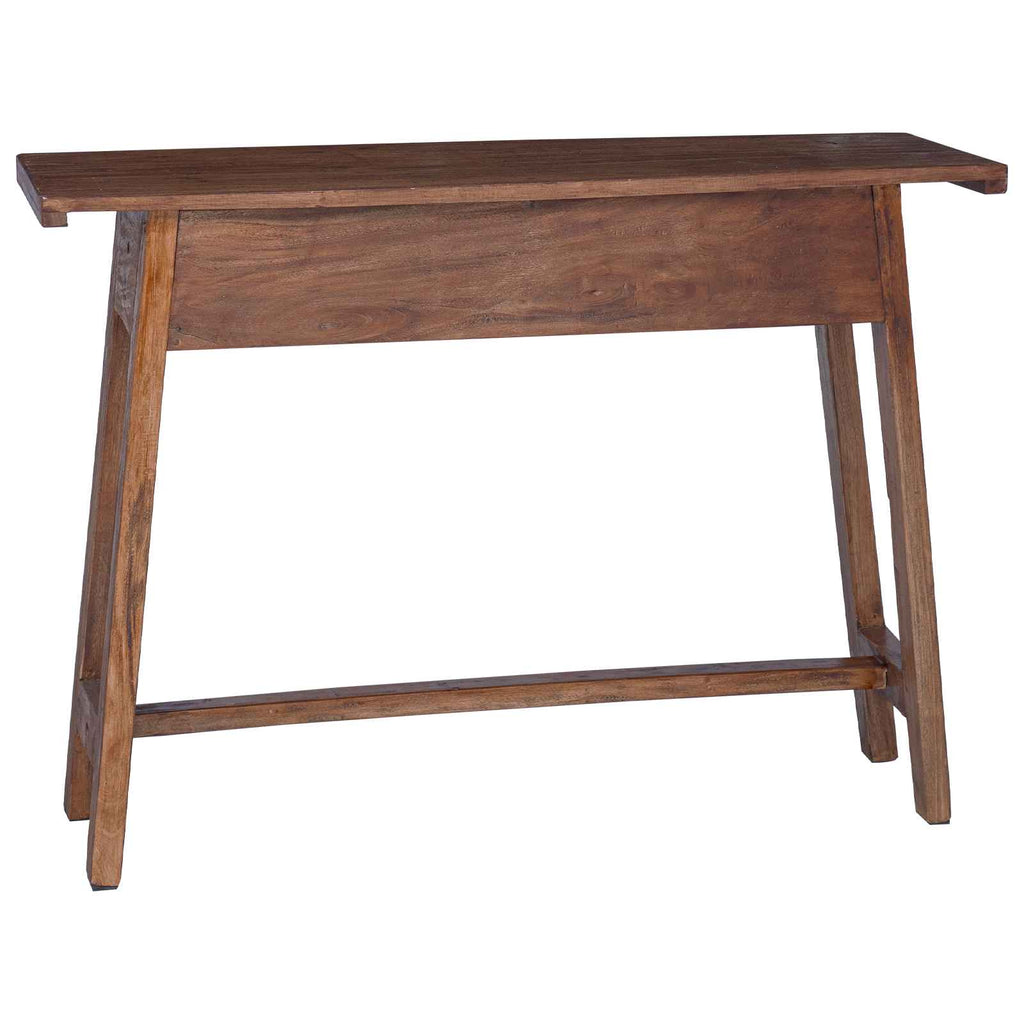Schreibtisch Braun 110 X 30 X 79 Cm Massives Mahagoni Holz