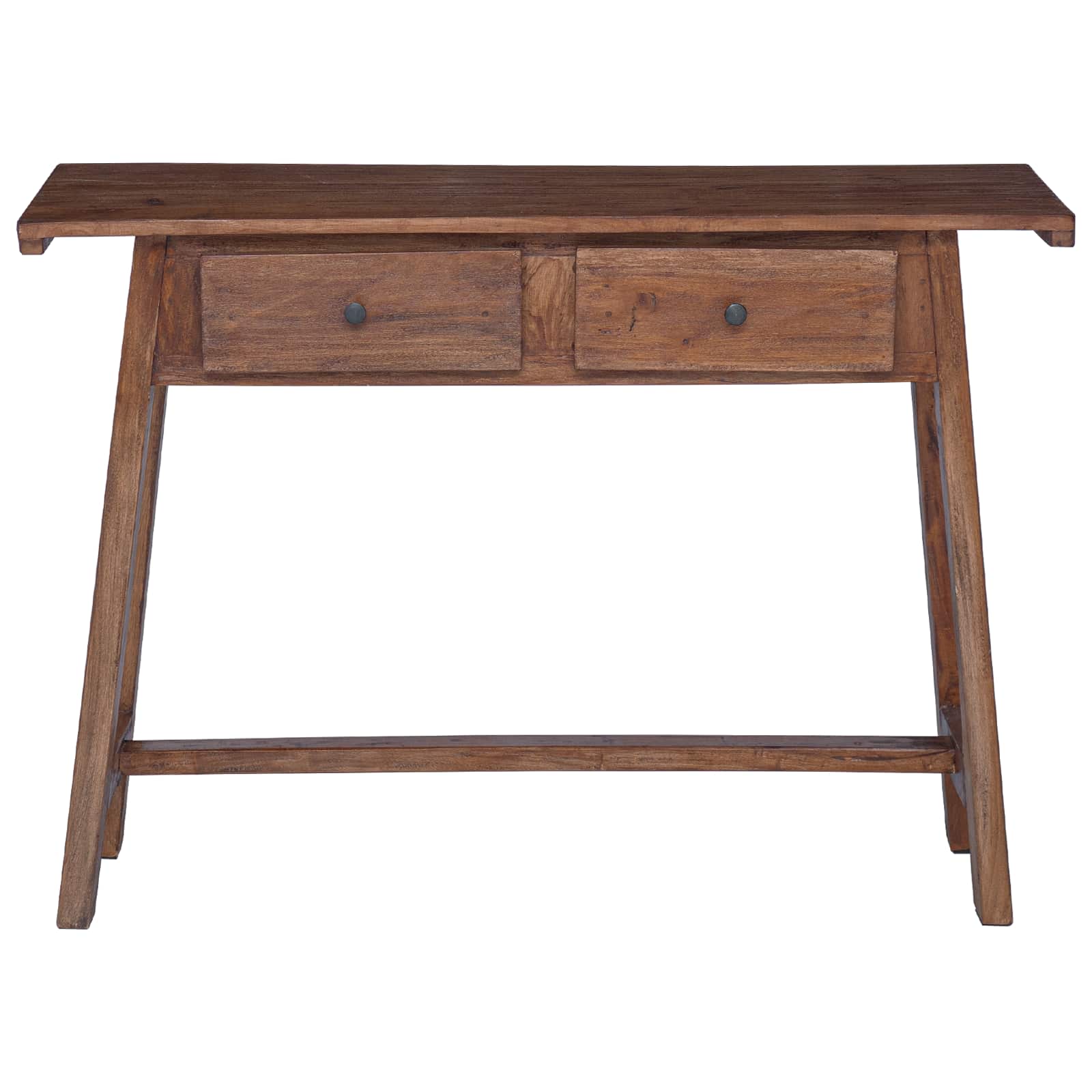 Schreibtisch Braun 110 X 30 X 79 Cm Massives Mahagoni Holz