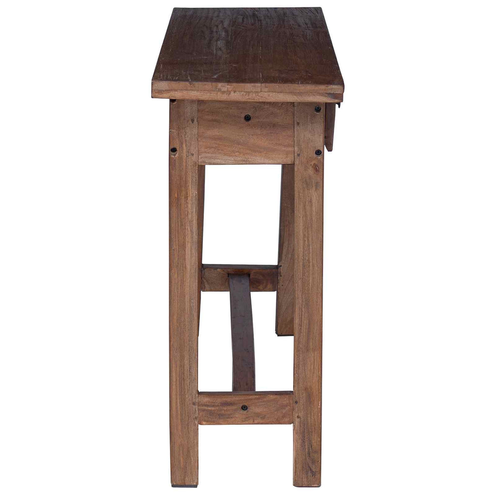 Schreibtisch Braun 110 X 30 X 79 Cm Massives Mahagoni Holz