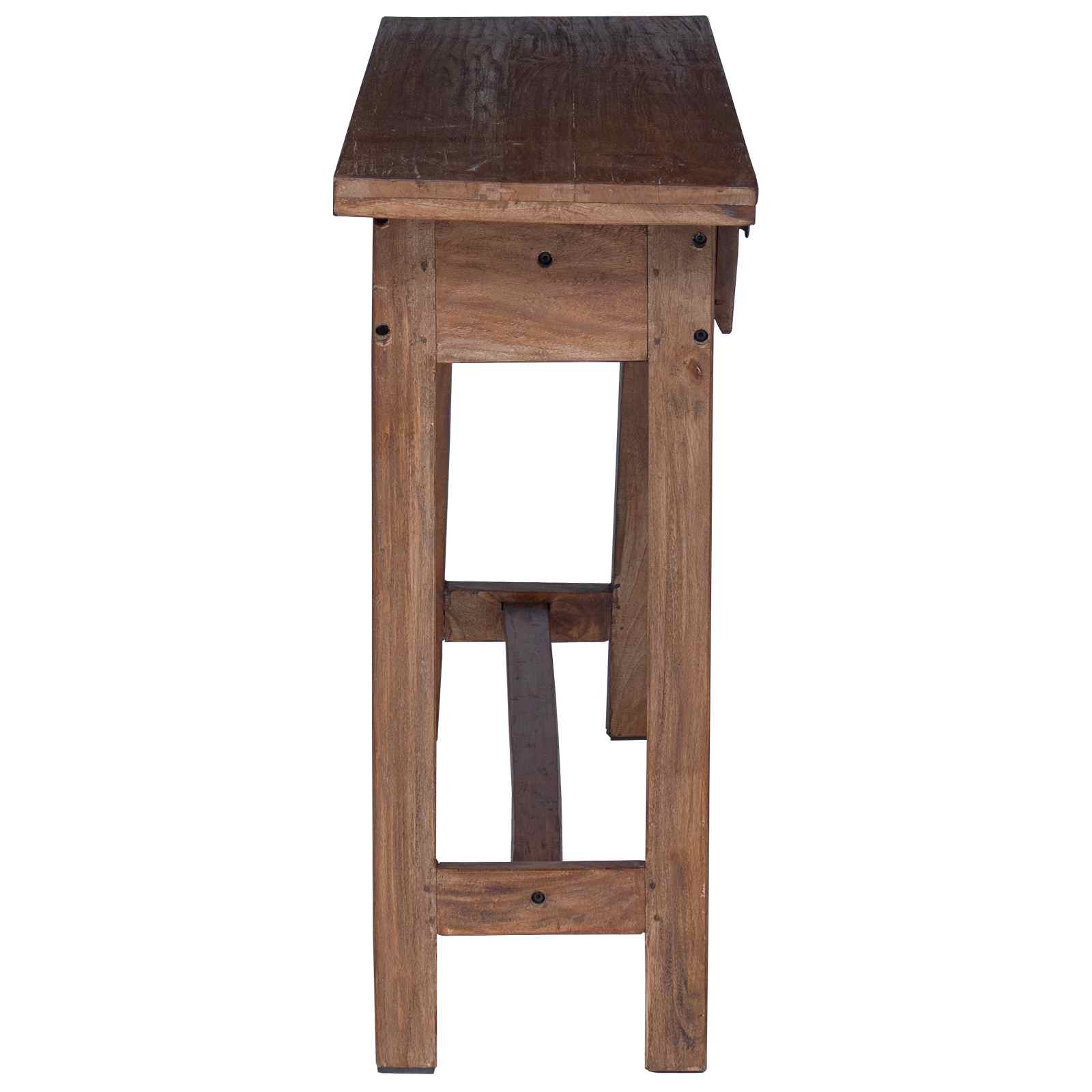 Schreibtisch Braun 110 X 30 X 79 Cm Massives Mahagoni Holz