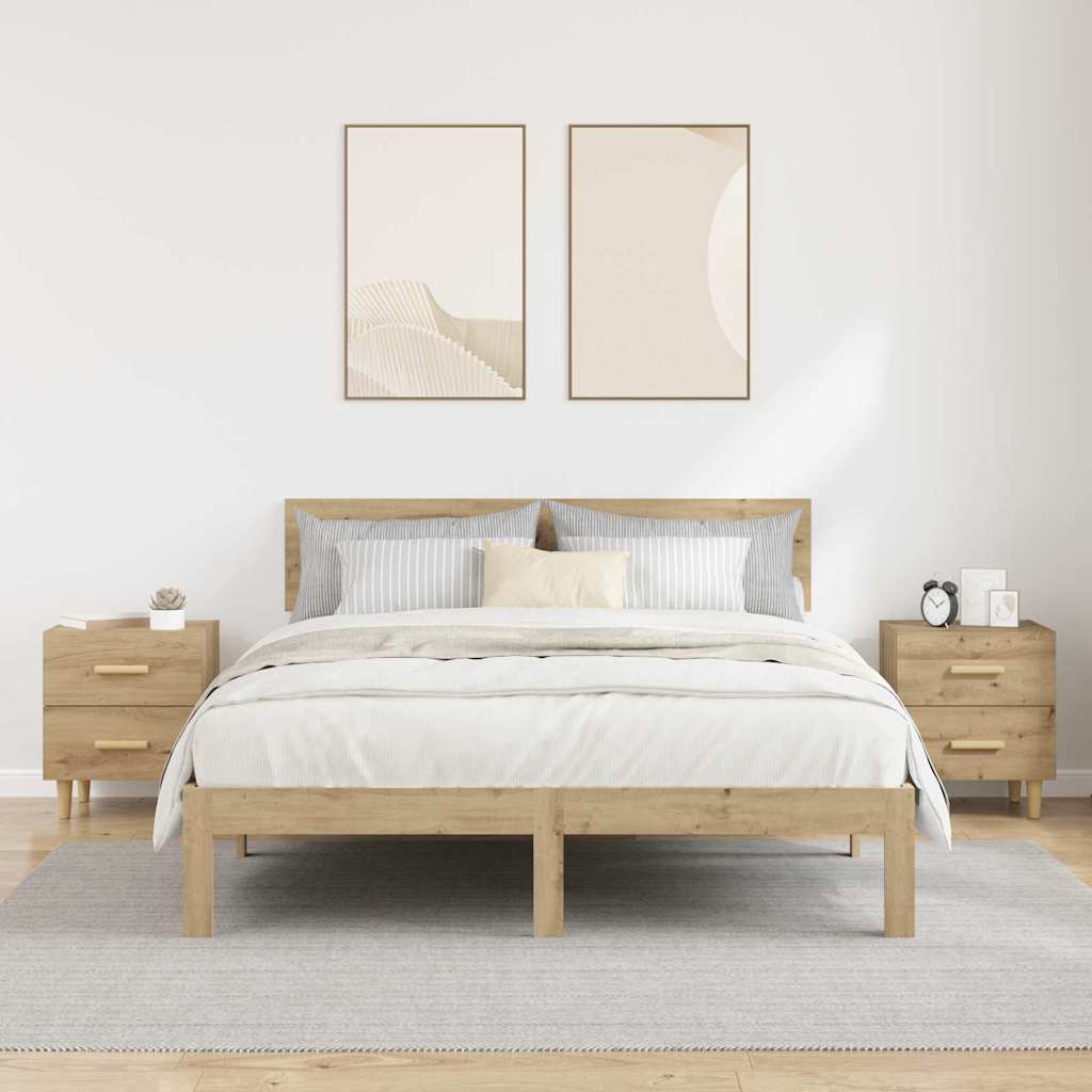 Bettschrank 2 Pcs 40 X 35 X 47,5 Cm Holzwerkstoff