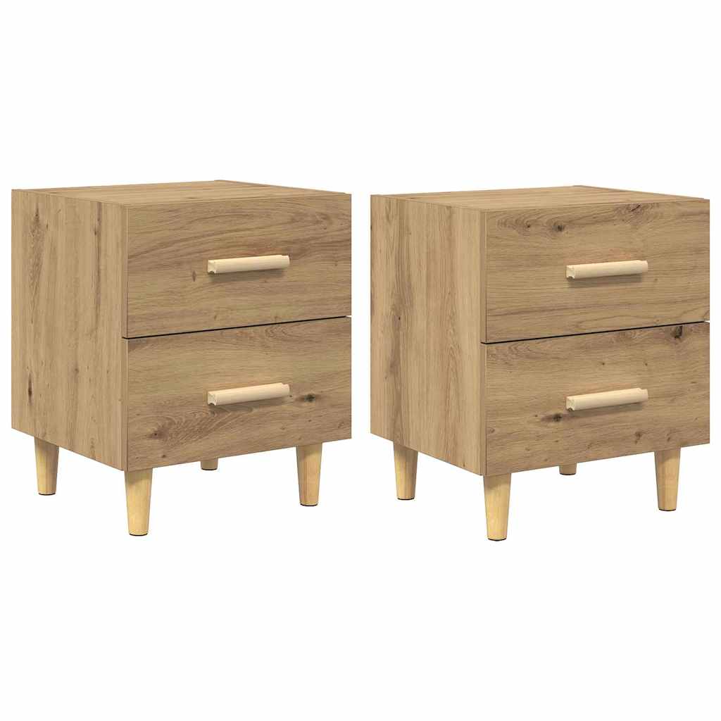 Bettschrank 2 Pcs 40 X 35 X 47,5 Cm Holzwerkstoff