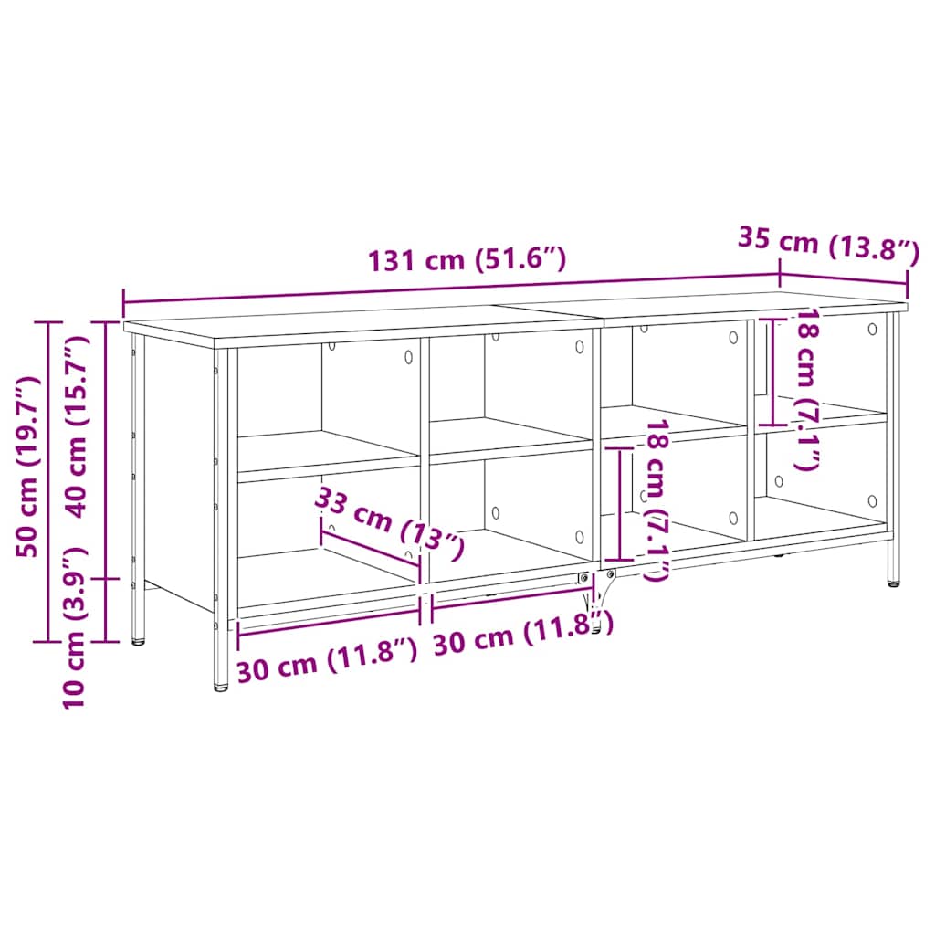 Schuhschrank Mit Regal 131 X 35 X