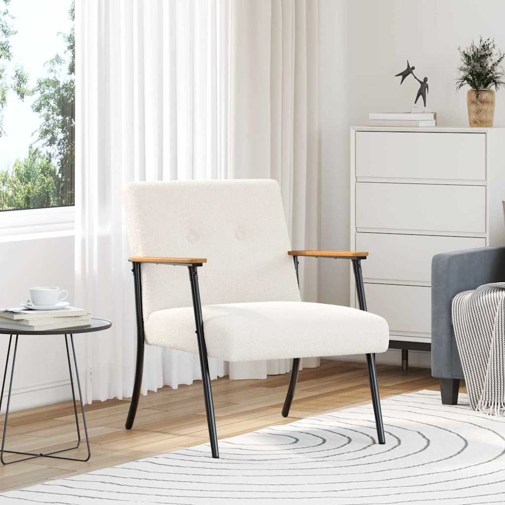 Sessel 59 X 75 X 78 Cm Lockiger Wollähnlicher Stoff