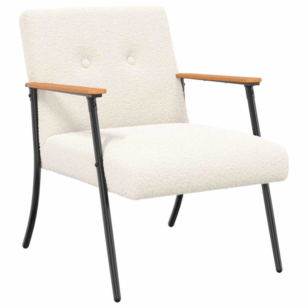 Sessel 59 X 75 X 78 Cm Lockiger Wollähnlicher Stoff