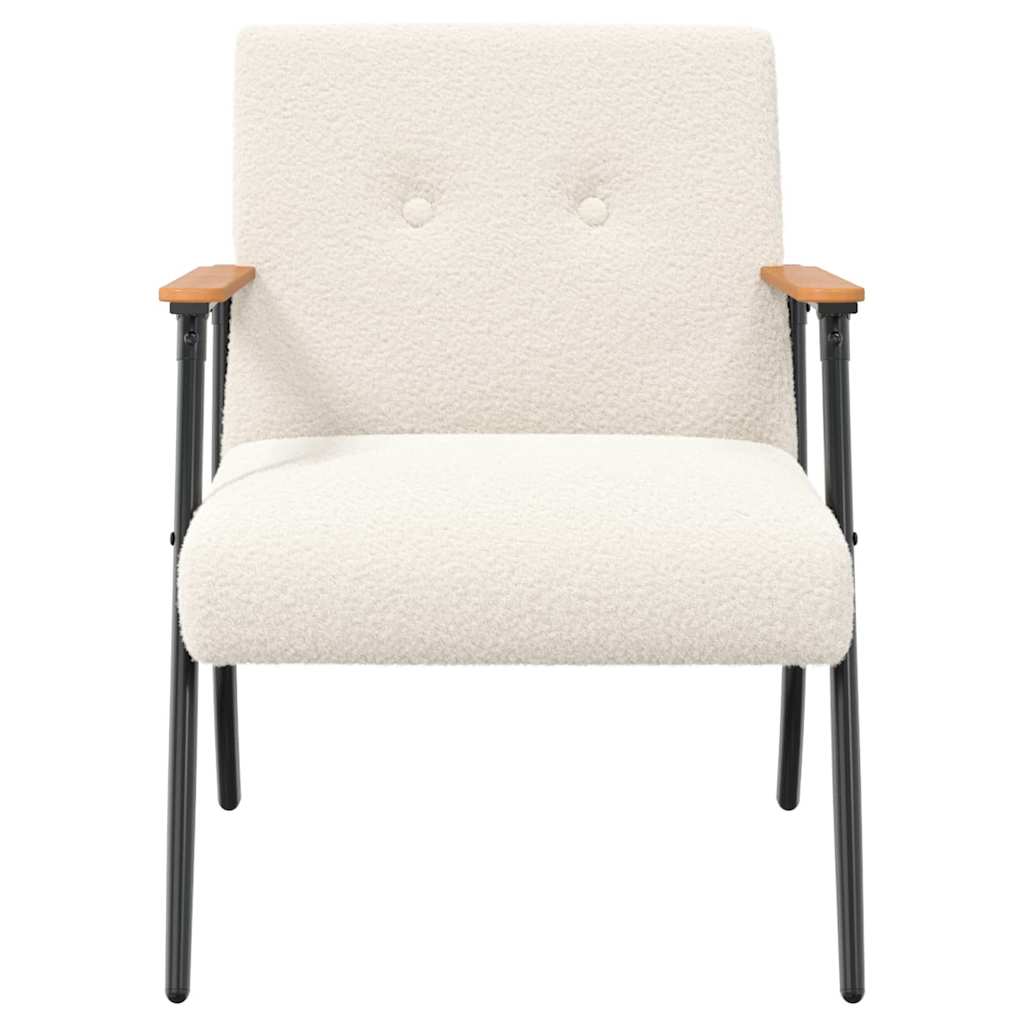 Sessel 59 X 75 X 78 Cm Lockiger Wollähnlicher Stoff