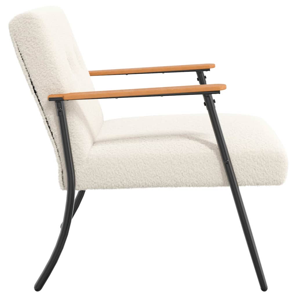 Sessel 59 X 75 X 78 Cm Lockiger Wollähnlicher Stoff