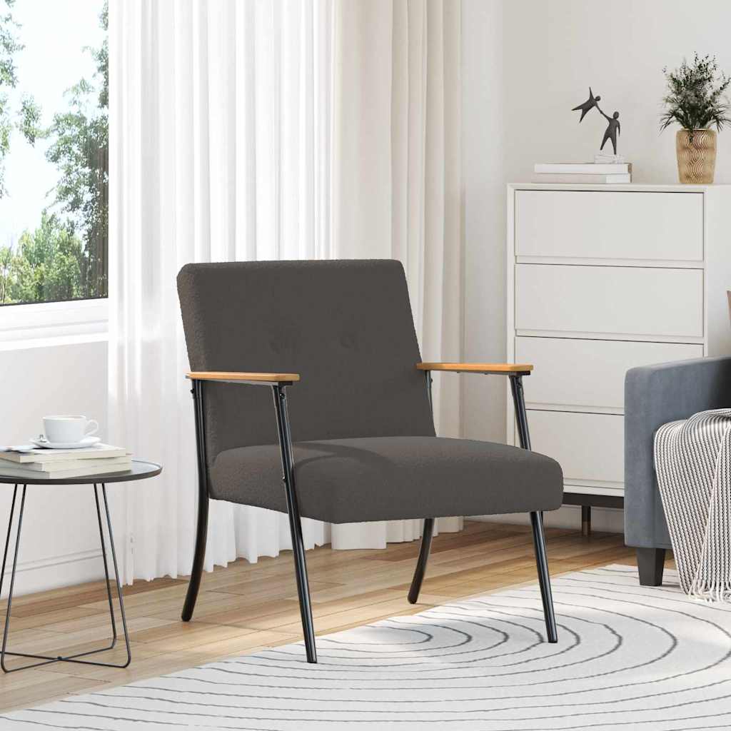 Sessel 59 X 75 X 78 Cm Lockiger Wollähnlicher Stoff